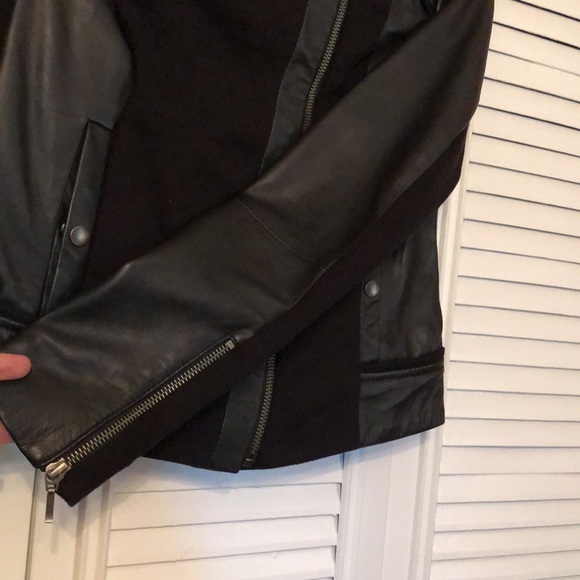 Ett:twa Fosters Leather moto Jacket Anthropologie women’s Size XS black like New - Picture 12 of 16